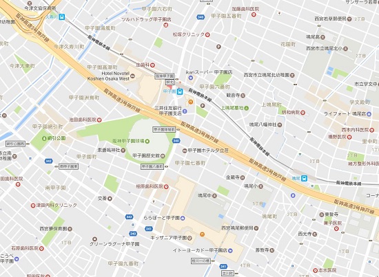 甲子園球場周辺マップ②