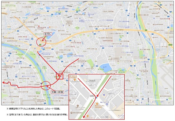 回避ルート地図