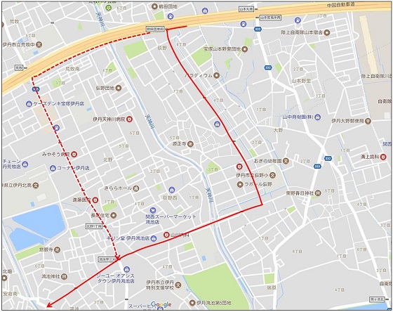 回避ルート地図