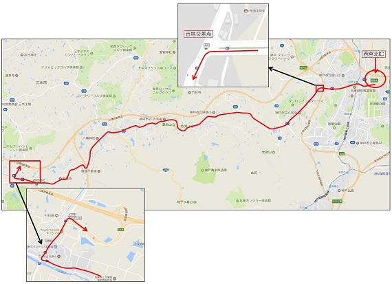 山陽自動車道への回避ルート