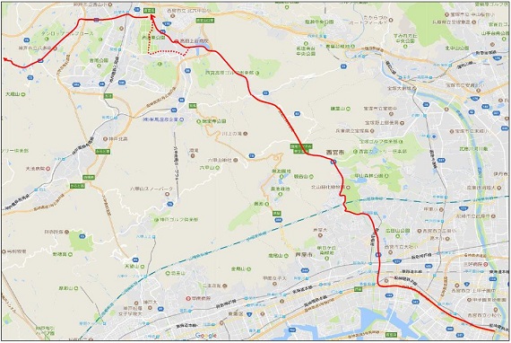 西宮からのルート