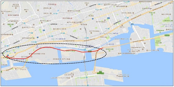 5号湾岸線の渋滞発生状況