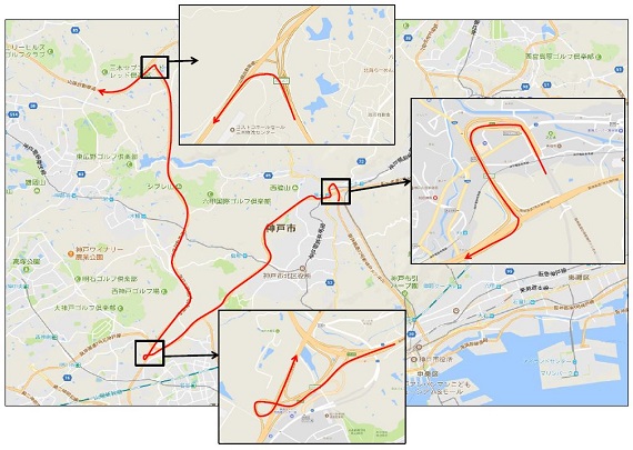 箕谷JCT→布施畑JCT